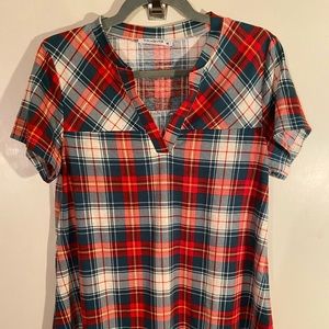 MOQIVGI Medium Plaid Red/Blue/White